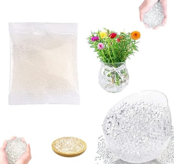 10000 ШТ. ГЕЛЕВЫЕ ШАРИКИ, ГИДРОГЕЛЬ, ПРОЗРАЧНАЯ ВАЗА