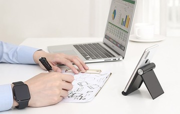 Настольная подставка для телефона, черная