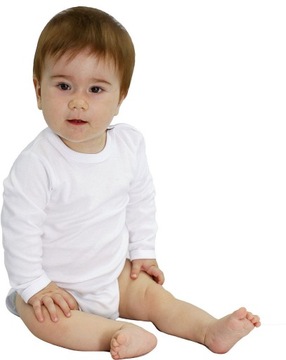 Body DŁUGI rękaw BIAŁE biel gładkie r 110 KLEKLE