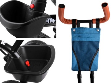 Детский трехколесный велосипед Tiny Bike 3в1 с навесом ROTATABLE 360 RR0650