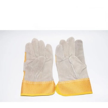 Перчатки сварочные желтые матерчатые двухслойные из воловьей кожи