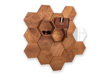 ДЕРЕВЯННЫЕ СТЕНОВЫЕ ПАНЕЛИ МОЗАИКА ШЕСТИГРАННИКИ MAXI 3D