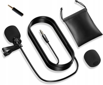 ПРИВЯЗНОЙ МИКРОФОН MOZOS LAVMIC1 С ЗАЖИМОМ ДЛЯ ТЕЛЕФОНА С КАМЕРОЙ, РАЗЪЕМ 3,5 ММ