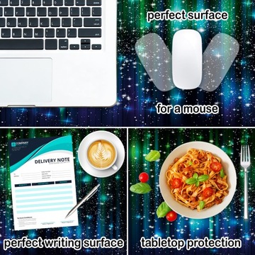 Защитный настольный коврик Blue Particles of Stars