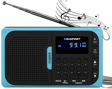RADIO KIESZONKOWE PRZENOŚNE USB/SD AM/FM PR5BL