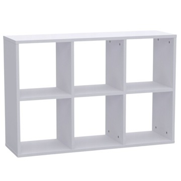 Открытый книжный шкаф 2x3 KALAX CUBE IKEA WHITE Книги ОФИС Папки