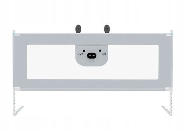Primabobo barierka do łóżka MIŚ Grey 140 cm