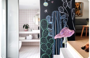 ДОСКА ДЕТСКАЯ САМОКЛЕЯЩАЯСЯ НА НАСТЕНЕ НАБОР 200х45 + МЕЛ