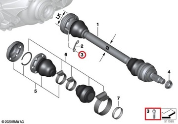 ВИНТ ВАЛА BMW 6 шт. TORX M8x40