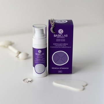 Корректирующая сыворотка BasicLab с ретиналем 0,07% против морщин 30 мл