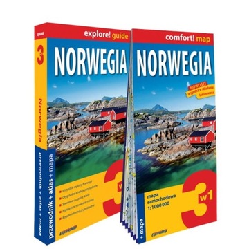 Norwegia 3w1: przewodnik + atlas + mapa 2023