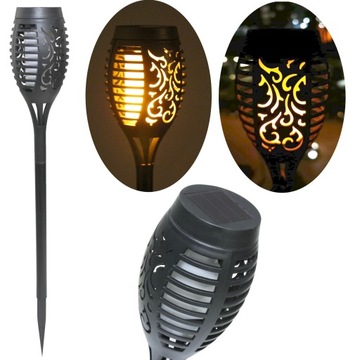 6 x СОЛНЕЧНАЯ ЛАМПА ФАКЕЛ С ЭФФЕКТОМ ПЛАМЕНИ 12 светодиодов