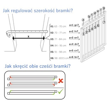 Bramka ochronna zabezpiecz przykr 63-103,5cm REER
