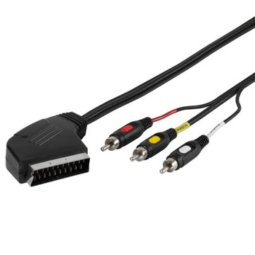 Kabel EURO/SCART - 3 x RCA IN/OUT 5m Jakość Premium Sklep Vivanco Warszawa