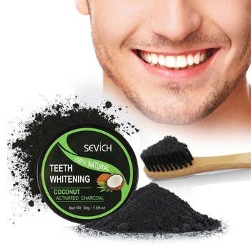 Sevich Teeth Whitening Powder Bamboo brush Zestaw