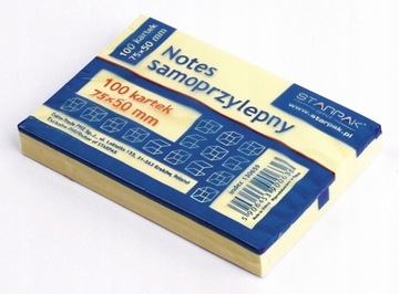 NOTES SAMOPRZYLEPNY karteczki 75x50 mm 100 KARTEK