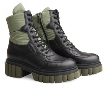 черные кожаные ботильоны SIMEN 5237A