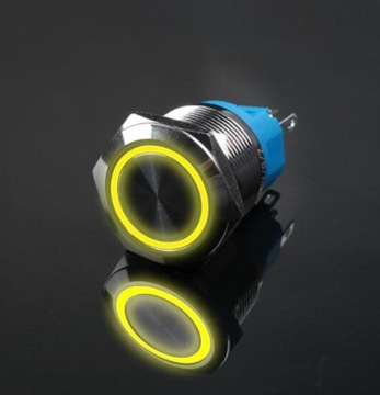Przycisk metalowy 16mm podświetlany LED 12V 24V mo