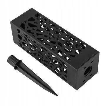 СОЛНЕЧНЫЙ САДОВЫЙ СВЕТИЛЬНИК 6 ШТ АЖУРНЫЙ СВЕТОДИОДНЫЙ ФОНАРНЫЙ СТОЛБ ЧЕРНЫЙ