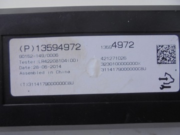 MODUL KLIMATIZACE 13594972 OPEL MOKKA