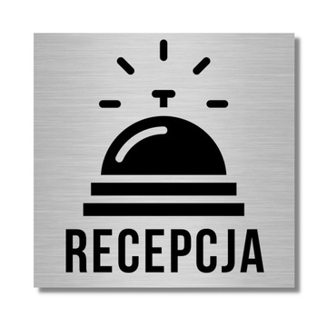 TABLICZKA TABLICA PIKTOGRAM RECEPCJA HOTEL HOSTEL NAPIS INFORMACJA DZWONEK