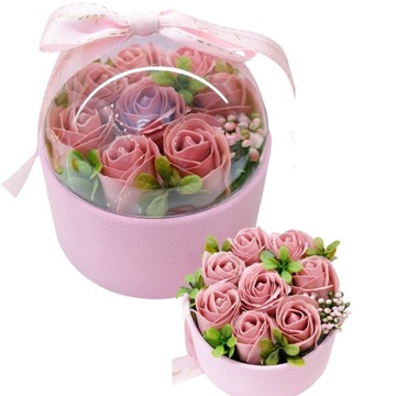 ЦВЕТОЧНАЯ КОРОБКА МЫЛО БУКЕТ ЦВЕТОВ ПОДАРОК ​​На День Матери