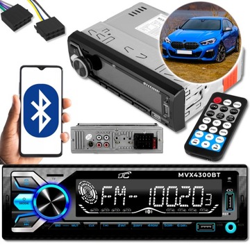 RADIO SAMOCHODOWE BLUETOOTH USB AUX SD PILOT 1DIN
