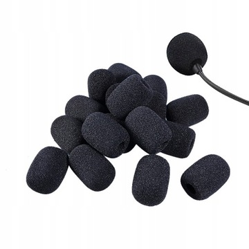 10 szt. Czarna pianka do wymiany zestawu słuchawkowego Mic Protector