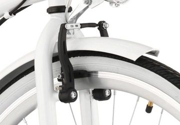 Citybike 28-дюймовый женский городской велосипед, Белый + BASKET