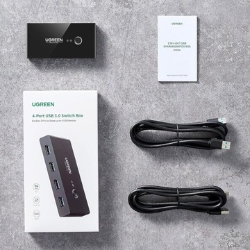 UGREEN ПЕРЕКЛЮЧАТЕЛЬ KVM-концентратор 2–4 USB 3.0