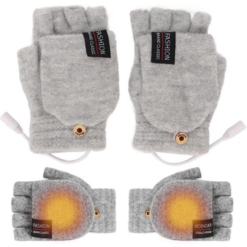 UNIWERSALNE PODGRZEWANE RĘKAWICZKI USB CIEPŁE RĘKAWICE NA ZIME NA MROZY