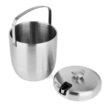 КОНТЕЙНЕР ДЛЯ ЛЬДА SATIN STEEL БОЛЬШОЙ, ведро 2,8 л + щипцы