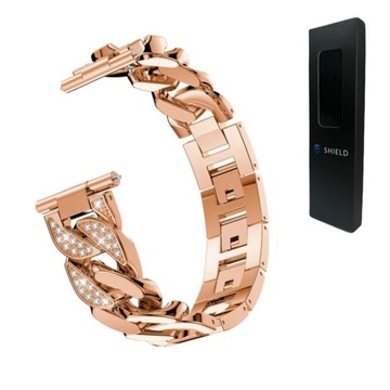 DAMSKA BRANSOLETA PASEK DO ZEGARKA SMARTWATCH 20MM +2 TELESKOPY BRANSOLETKA
