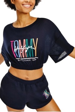 Koszulka Tommy Hilfiger damska t-shirt crop top luźny r. M