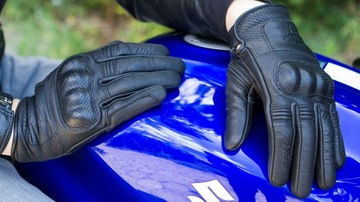 LEKKIE MOCNE RĘKAWICE MOTOCYKLOWE ZE SKÓRY S