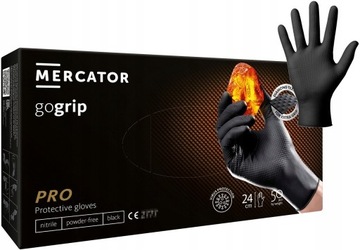 Нитриловые перчатки GoGrip премиум-класса, черные, размер XL, 50 шт.
