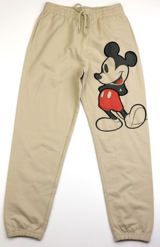 Spodnie damskie dresowe Disney Myszka Mickey Kieszenie Haft Wiązane r. M