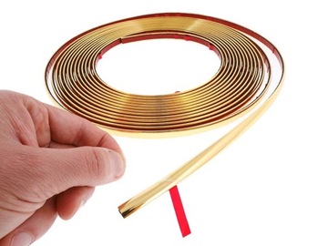 LISTWA TAŚMA DEKORACYJNA OZDOBNA ZŁOTA 9mmX8m SAMOPRZYLEPNA