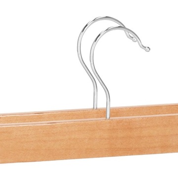 ВЕШАЛКИ-ЗАЖИМЫ «ЛЯГУШКА» ДЛЯ ЮБОК, БРЮК, ОДЕЖДЫ, 2 шт, ДЕРЕВЯННЫЕ ДЛЯ ГАРДЕРОБА x2