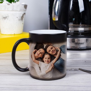 Волшебная фотокружка с вашей фотографией и текстом, фотокружка в подарок.