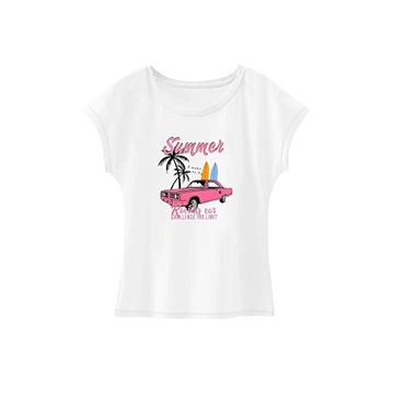 T-shirt damski Stroje kostiumowe Odzież o regularnym kroju Modna załoga S