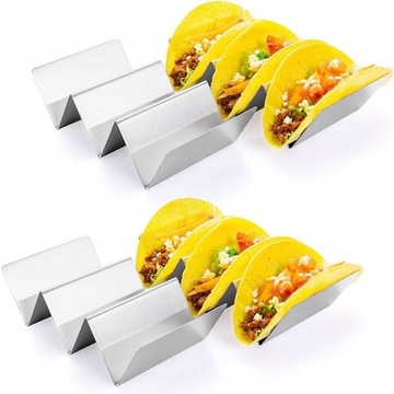 3 Grids Stainless Steel Taco Shell Holder Mexican