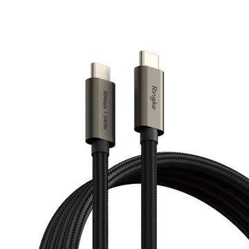 RINGKE USB 3.2 Kabel USB-C - USB-C PD 240W 1m do iPhone MacBook iPad tablet