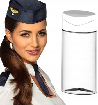 100x BUTELKA PODRÓŻNA DO SAMOLOTU POJEMNIK NA PŁYN