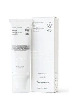 Transparent Lab - Invisible Sunscreen SPF 50 100ml - Niewidoczny krem