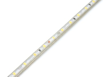 СВЕТОДИОДНАЯ ЛЕНТА 230В 2835 60LED 1М IP68 6ВТ ТЕПЛЫЙ БЕЛЫЙ