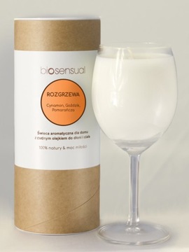 Świeca do masażu naturalna olejki ROZGRZEWA 200g