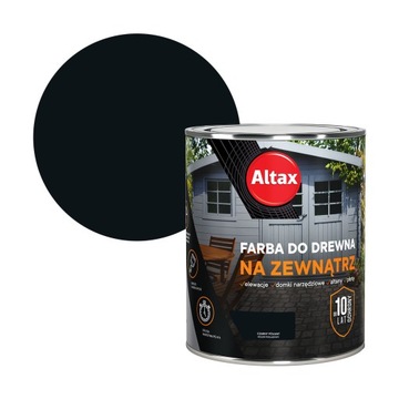 ALTAX FARBA DO DREWNA 0,75L CZARNY PÓŁMAT