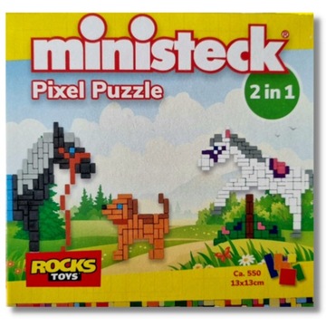 PUZZLE PIXEL MINISTECK 2 IN 1 KONIE UKŁADANKA