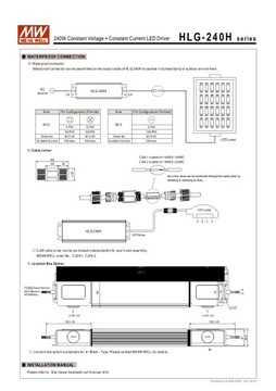 Блок питания для светодиодов MEAN WELL HLG-240H-24 B 240Вт 24В 10А IP67